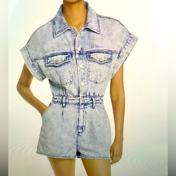 Blank NYC Pants - BLANKNYC Washed Denim Romper Size S